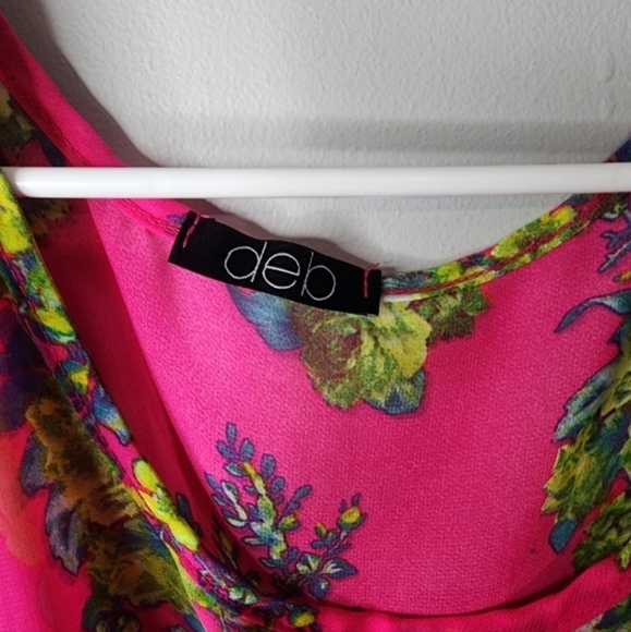 DEB 2X HOT PINK FLORAL SKULL TANK - Picture 3 of 4